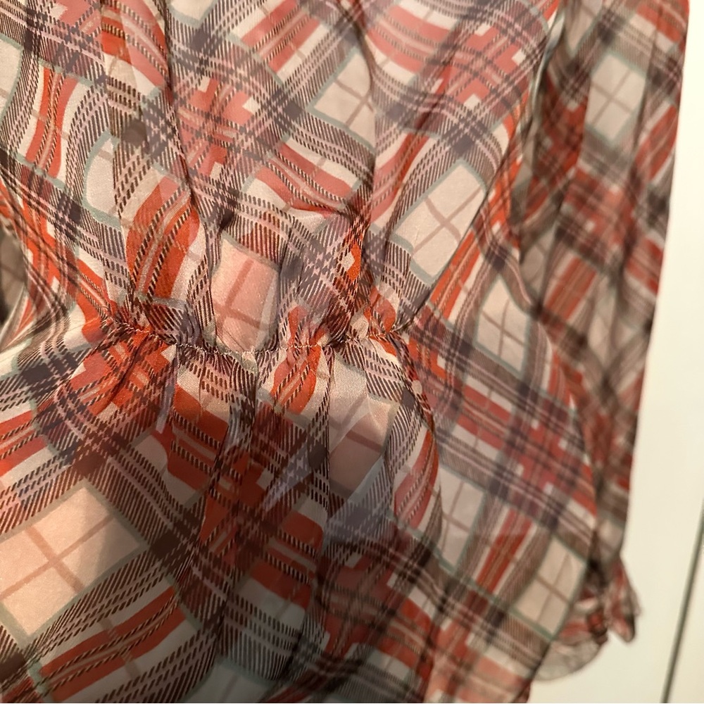 Plaid Ruffle Blouse - Picture 6 of 7